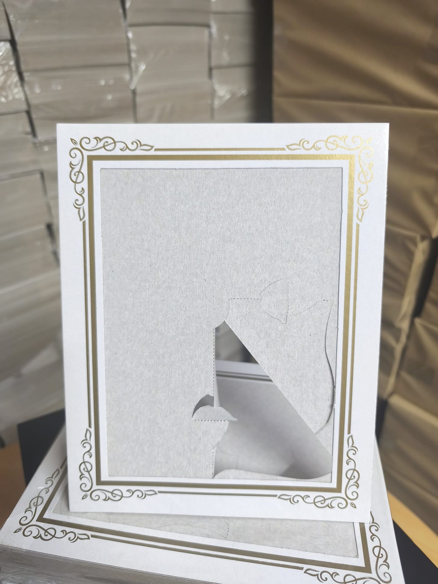 15x21cm Karton Paspartu 100lük Paket *Arkası Ayaklı