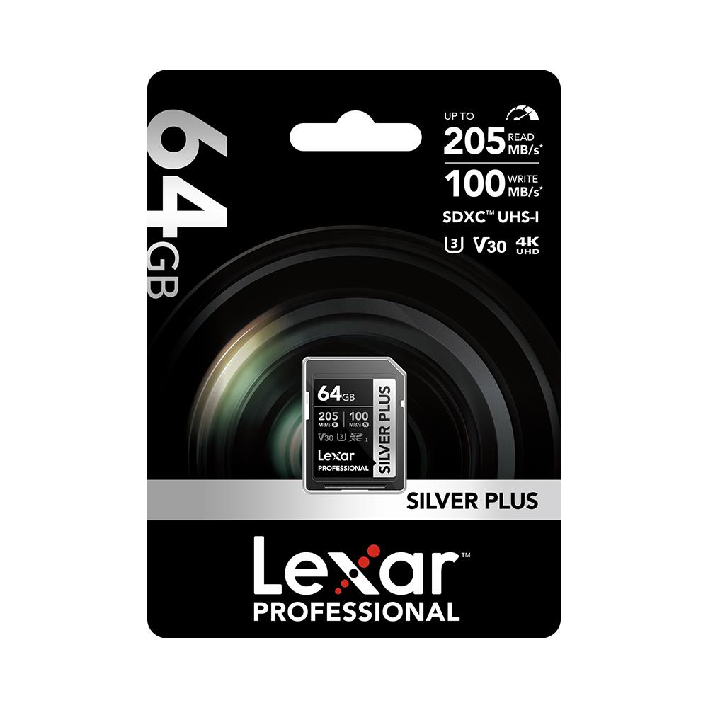Lexar Professional Silver Plus 64 GB SDXC Hafıza Kartı(205MB/S-100MB/S)