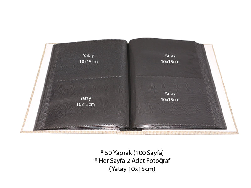 10x15cm 200'lük Koton Fotoğraf Albümü