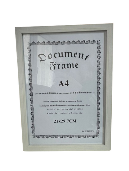 20x30 Beyaz Evrak Çerçevesi