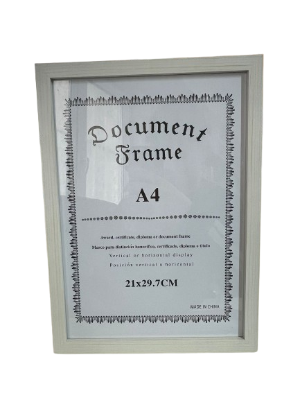 20x30 Beyaz Evrak Çerçevesi