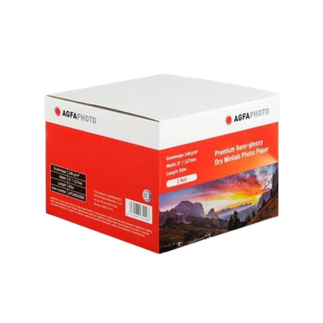 Agfaphoto Fotoğraf Kağıdı 203MM 65M DX100 Yazıcıya Uyumlu Inkjet Kağıt Parlak