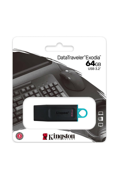 Kingston 64GB USB3.2 DataTrvEx USB Flash Bellek DTX/64GB